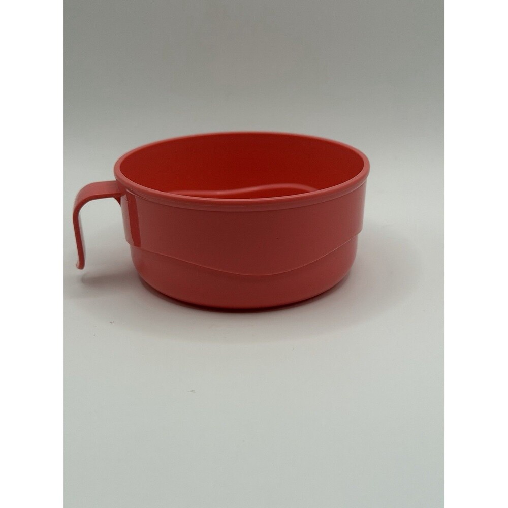 Tupperware Drink Cereal Snack 4” Bowl Pink with Handle